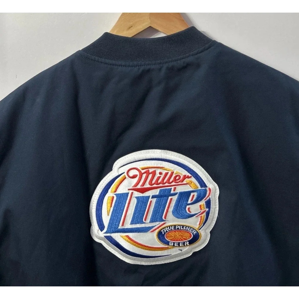 Mens Miller Lite Beer Delivery Guy Vest Sleeveless Full Zip 3M Thinsulate Sz 3XL